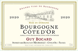 2020 Bourgogne Blanc, Côte d'Or, Domaine Guy Bocard